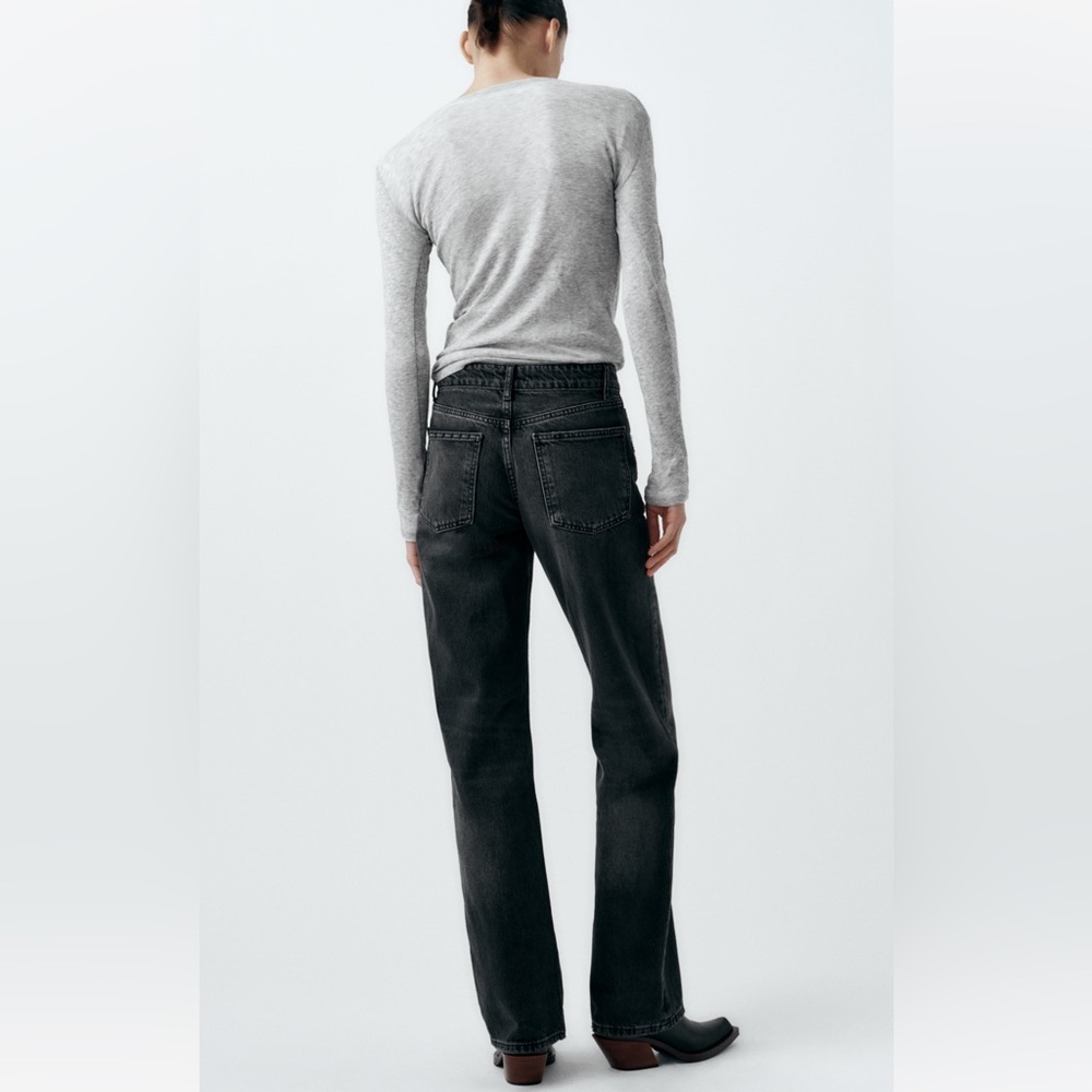 Zara High Rise Black Jeans - Picture 3 of 11